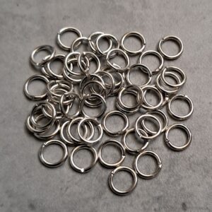 buigring antiek zilver 6 mm 50 stuks