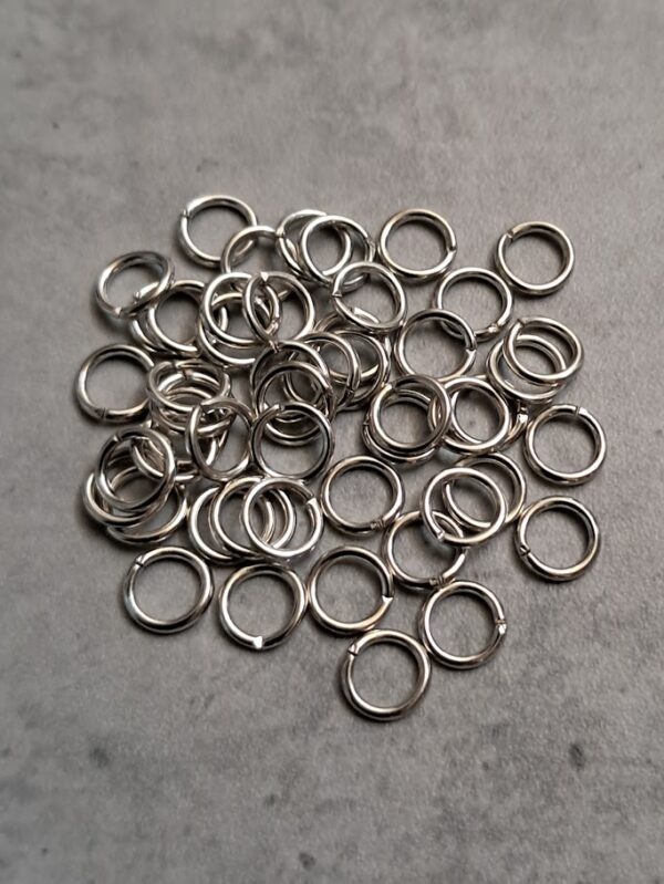 buigring antiek zilver 6 mm 50 stuks