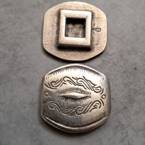 leerschuiver zilver 13 mm voor plat leer