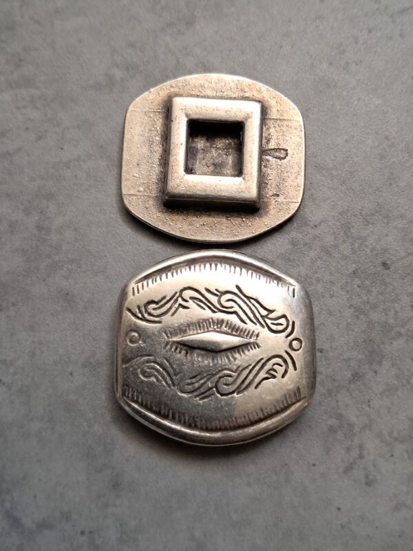 leerschuiver zilver 13 mm voor plat leer