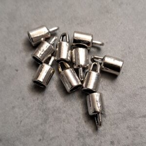 eindkapjes zilver 8 mm x 4 mm 10 stuks
