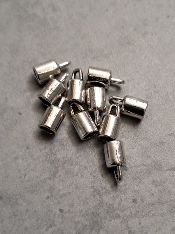 eindkapjes zilver 8 mm x 4 mm 10 stuks