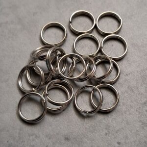 splitring antiek zilver 8 mm 20 stuks