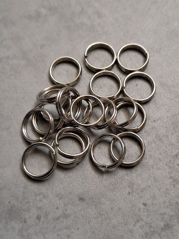 splitring antiek zilver 8 mm 20 stuks