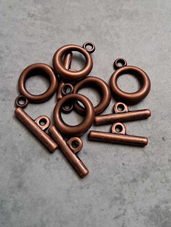 kapitelsluiting kunststof brons basis rond 5 stuks