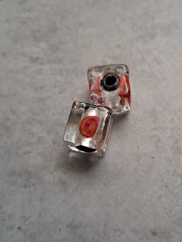kraal folieglas vierkant 10 mm x 10 mm