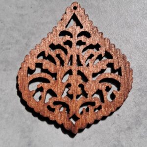 ornament hout 55 mm x 45 mm