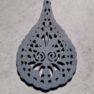 ornament hout grijs 65 mm x 40 mm