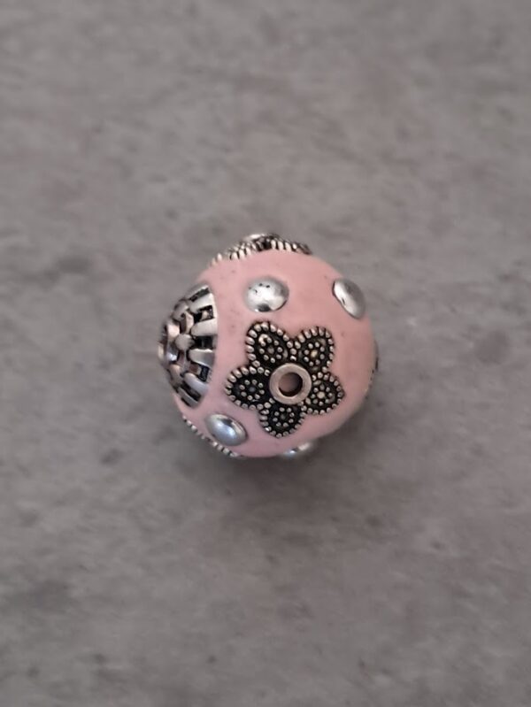 kraal bohemian licht roze 14 mm