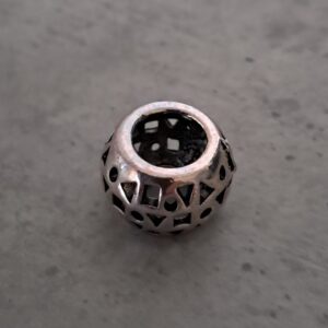leerschuiver zilver 14 mm x 10 mm