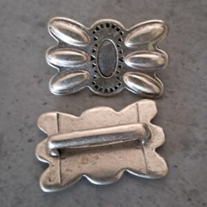 leerschuiver zilver 42 mm x 36 mm