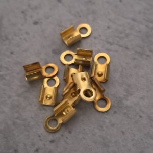 veterklem goud voor veter 3 mm 10 stuks