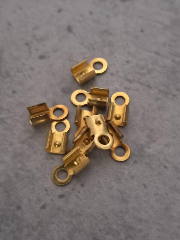 veterklem goud voor veter 3 mm 10 stuks