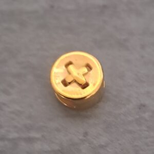 leerschuiver goud kruisje 8 mm