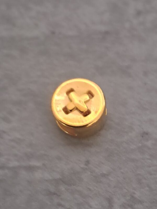 leerschuiver goud kruisje 8 mm