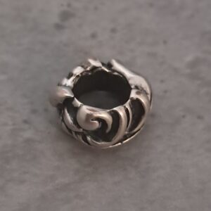 leerschuiver zilver barok 10 mm x 5 mm