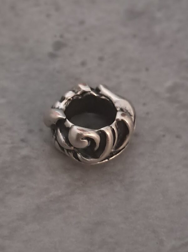 leerschuiver zilver barok 10 mm x 5 mm