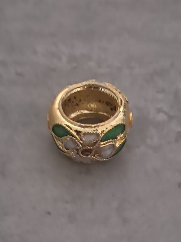 cloisonne groot gat goud 14 mm x 8 mm