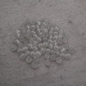 glaskraal transparant 4 mm 100 stuks