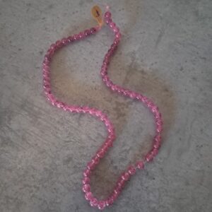 glaskraal roze 6 mm streng ongeveer 55 stuks