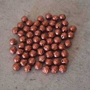 kraal kunststof brons roos 6 mm 99 stuks