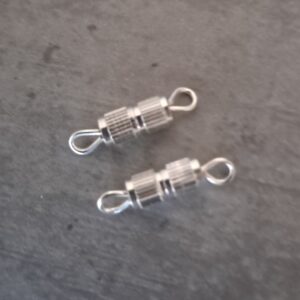 draaisluiting zilver 9 mm x 4 mm 2 stuks