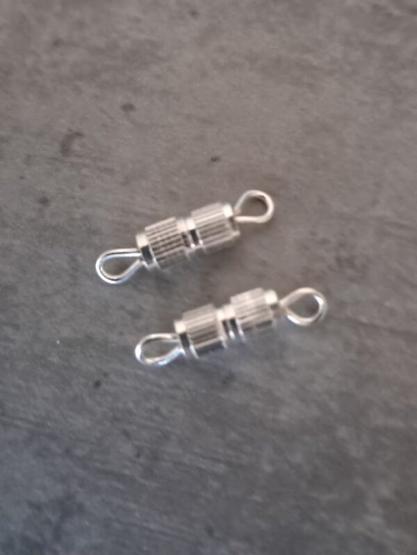 draaisluiting zilver 9 mm x 4 mm 2 stuks