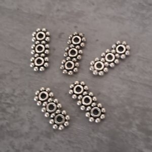 verdeler zilver 3 gats 15 mm x 6 mm 5 stuks