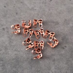kalotjes rose goud 1 mm 10 stuks