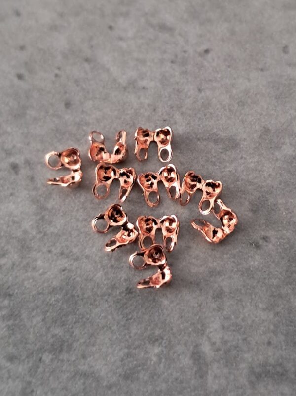 kalotjes rose goud 1 mm 10 stuks