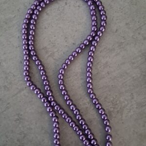 glasparel lila paars 6 mm streng ongeveer 155 stuks