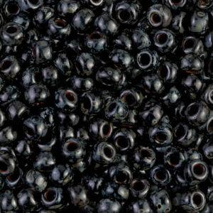 4511 miyuki rocailles 6/0 opaque picasso black