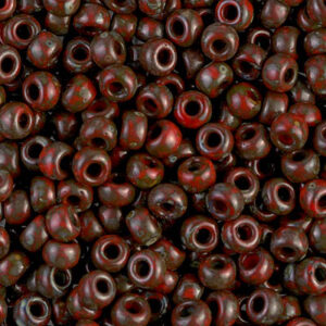 4513 miyuki rocailles 6/0 opaque picasso red