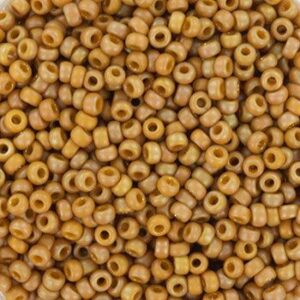 4693 miyuki rocailles 6/0 opaque matte AB glazed honey bee brown
