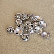 kralenkapjes zilver 6 mm 20 stuks