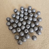 kralen grijs 8 mm 46 stuks