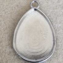 hanger druppel zilver voor cabochon 25 mm x 18 mm 2 stuks