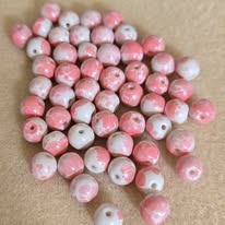 kraal gemêleerd roze 8 mm 54 stuks
