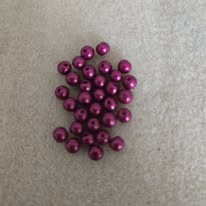 parels rood kuststof 4 mm 31 stuks