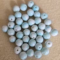 kraal gemêleerd blauw 8 mm 40 stuks