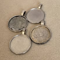 cabochon setting zilver 24 mm 4 stuks