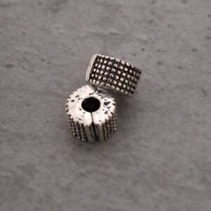kraal zilver pandora style clip puntjes 9 mm x 5.6 mm