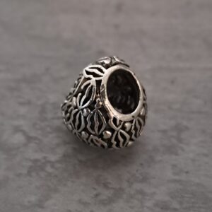 kraal zilver pandora style hart met mond 12 mm x 10 mm
