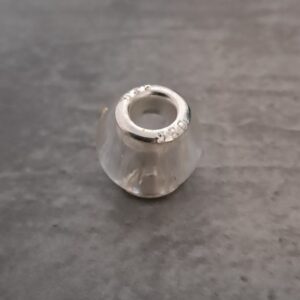 kraal zilver kern 925 kunsthars transparant 11 mm