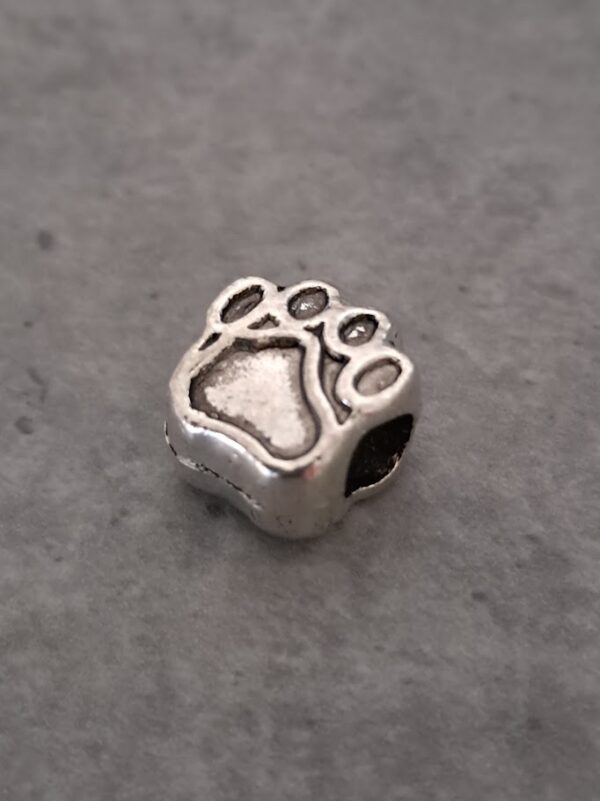kraal antiek zilver pandora style hondenpootje 11 mm x 7.5 mm