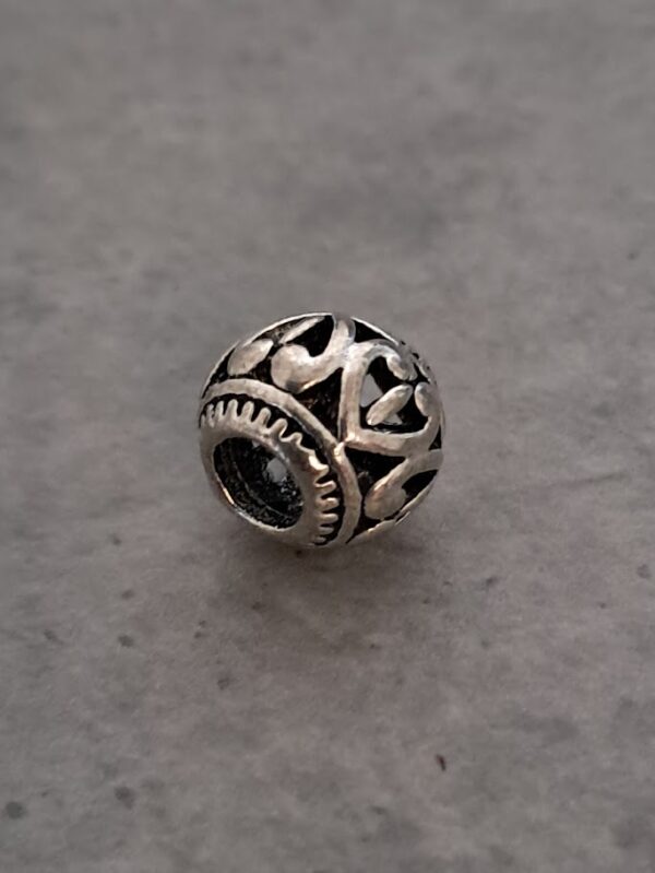 kraal zilver pandora style opengewerkt hartjes 10 mm