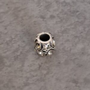 kraal zilver pandora style hart/ster 9 mm