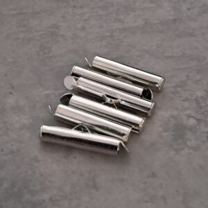 slide end tube zilver 19 mm 6 stuks