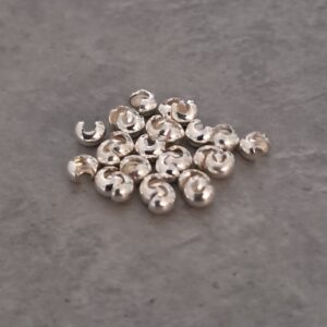 knijpkraalverberger zilver 2 mm 25 stuks
