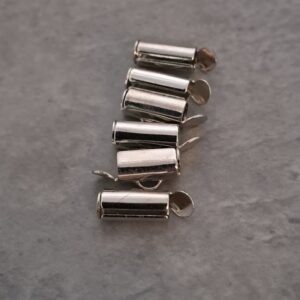 slide end tube zilver 9 mm 6 stuks